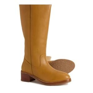 NEW Frye Camryn Tall Shaft Pull On Boots Banana Yellow Leather Women’s 9